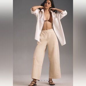 Anthropologie Pilcro Izzie Relaxed Pull On Barrel Pants - NWT L